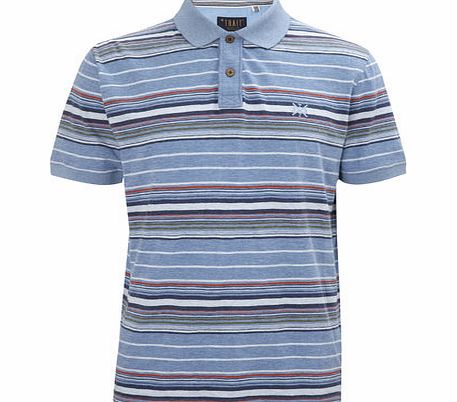 Bhs Trait Multi Striped Polo Shirt, Green BR52T10GGRN