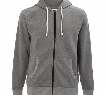 Bhs Trait Zip Through Hooded Top, Grey BR54T04FGRY