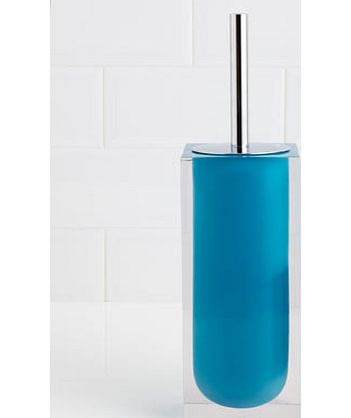 Turquoise square resin toilet brush, turquoise