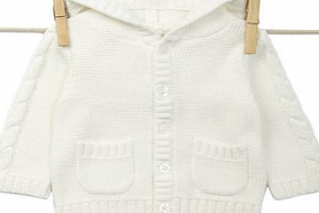 Bhs Unisex Ivory Knitted Cardigan, ivory 1582420904
