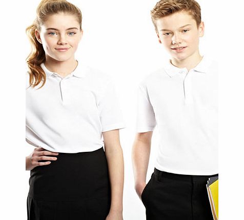 Bhs Unisex White 3 Pack Polo Shirt, white 8978310306