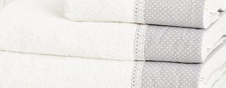 Bhs Vintage Bath Towel Range, white 1942690306