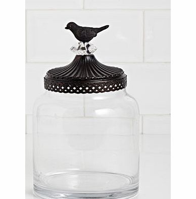 Bhs Vintage Curiosity medium bird top jar, bronze
