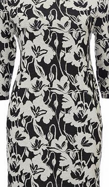 Bhs Wallis Stone Floral Jacquard Dress, stone