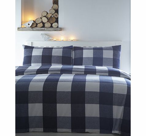 Bhs Warren Blue Brushed Cotton Bedding Set, blue