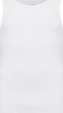 Bhs White 2 Pack Cotton Vests, White BR60V02BWHT