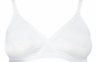 Bhs White 2 Pack Cross Over Non-Wired Bra, white