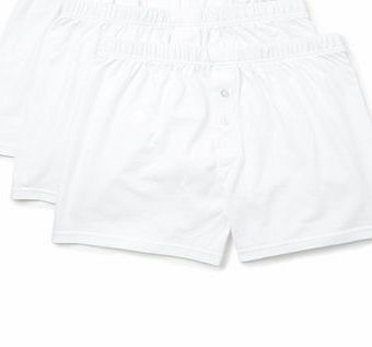 Bhs White 3 Pack Jersey Boxers, White BR60J01EWHT