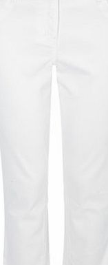 Bhs White Belted Stretch Crop, white 2207860001