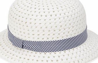 Bhs White Braid Cloche Hat, white 6610640306