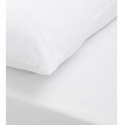 Bhs White Brushed Cotton Fitted Sheeting Range,