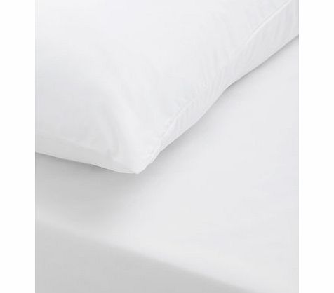 White brushed flat double sheet, white 1878490306