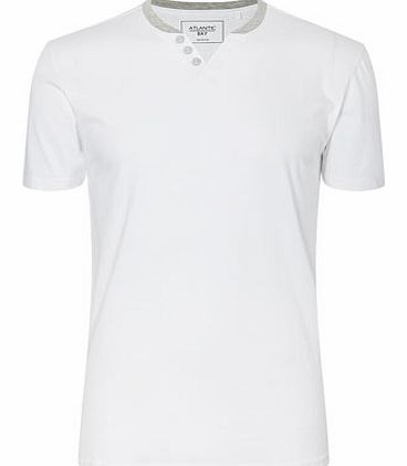 Bhs White Contrast Notch Neck, White BR52A02AWHT