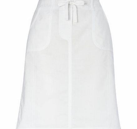Bhs White Cotton Skirt, white 2207710001
