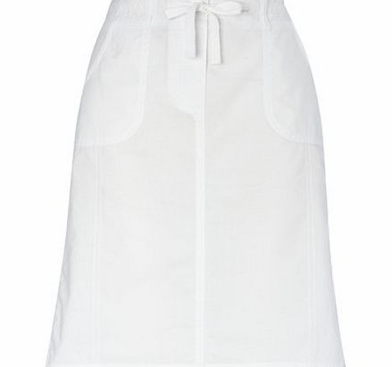 Bhs White Cotton Skirt, white 2207710001