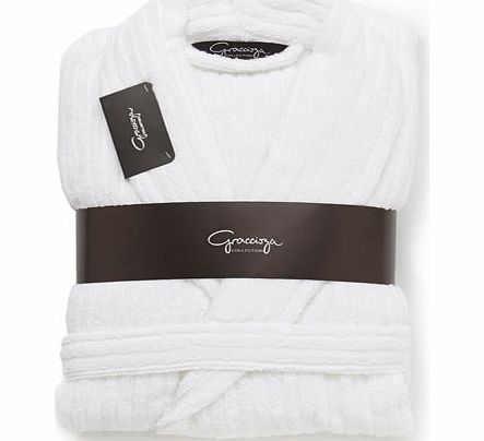 White Graccioza Luxury Riviera Bath Robe Size