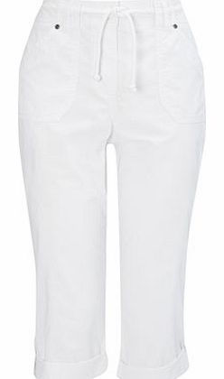 Bhs White Great Value Crop Trousers, white 2206440001