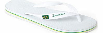 White Ipanema Brazil II Flip Flops, white