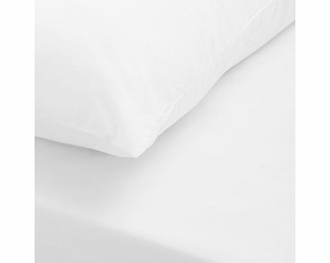 Bhs White Julian Charles Fitted Sheet, white