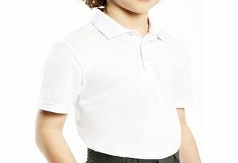 Bhs White Junior Boys 2 Pack School Polo Shirts,