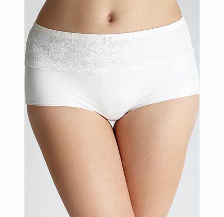 Bhs White Lace Shaping Brief, white 4859080306