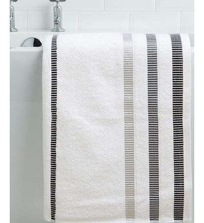 Bhs White Linear Weft Bath Sheet, white 1925650306