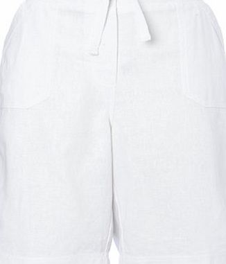 Bhs White Linen Blend Shorts, white 2207750001