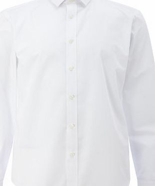 Bhs White Long Sleeve Slim Fit Shirt, White