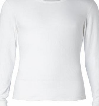 Bhs White Long Sleeved Thermal Top, White BR60M02DWHT