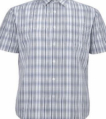 Bhs White Mix Ombre Checked Soft Touch Shirt, White