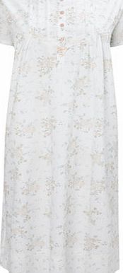 Bhs White Multi Elsie Woven Night Dress, white/multi