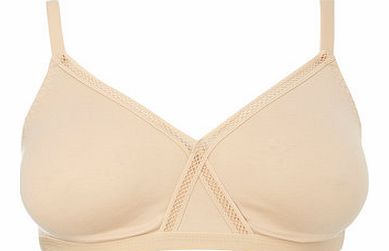 White/Nude 2 Pack Non-Wired Cotton Cross Over