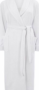 Bhs White Quilted Lightweight Ladies Dressing Gown,