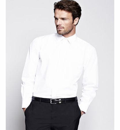 White Regular Fit Wedding Shirt, White BR66W05EWHT