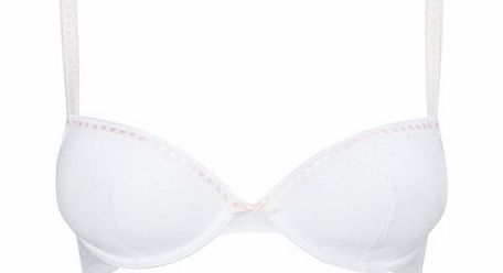 Bhs White Ribbon Slot Plunge Bra, white 2304210306