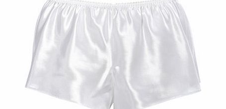 Bhs White Satin Short, white 4803670306