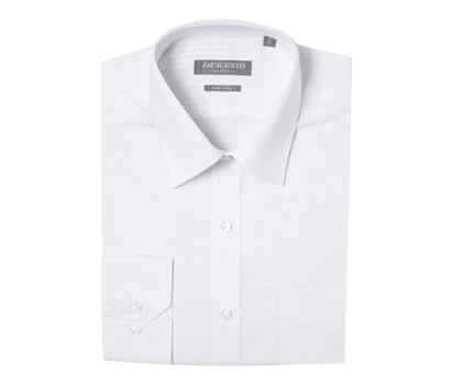White satin stripe formal shirt