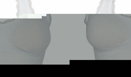 Bhs White Seamfree Shaper Lace Trim Bra, white