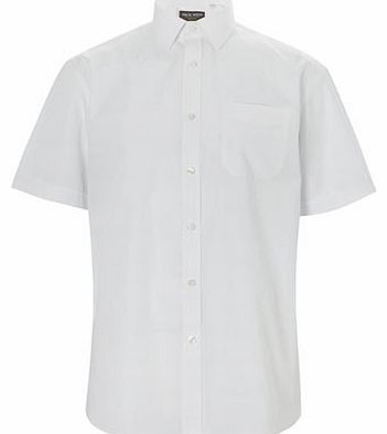 White Short Sleeve Shirt, White BR66S01XWHT