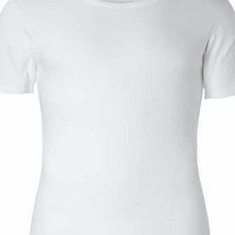 Bhs White Short Sleeve Thermal Top, White BR60V01BWHT