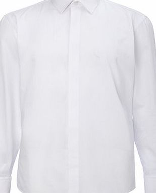 Bhs White Tailored Fit Point Collar Dress Shirt,