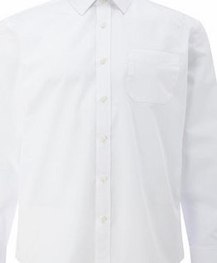 Bhs White Tailored Fit Point Collar Shirt, White