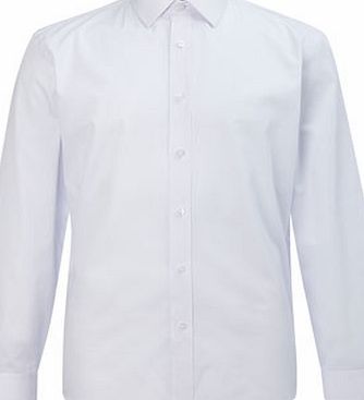Bhs White Tailored Fit Point Collar Twill Shirt,