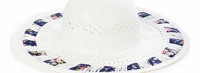 Bhs White Thread Through Hat, white 6605330306