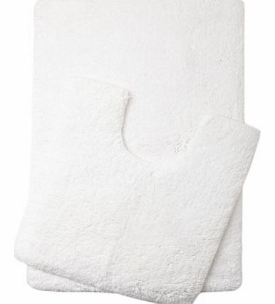 White Ultimate bath and pedestal mats range,