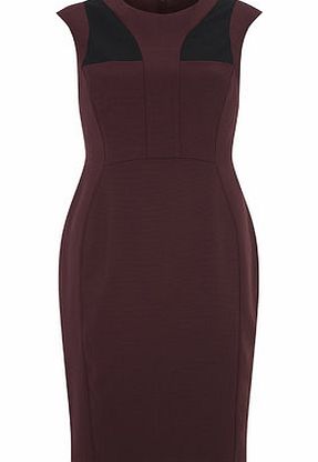 Bhs Wine Mesh Panel Dress, red 19127153874