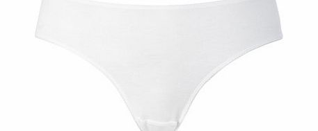Bhs Womens 5 Pair Pack White Cotton Mini Knickers,