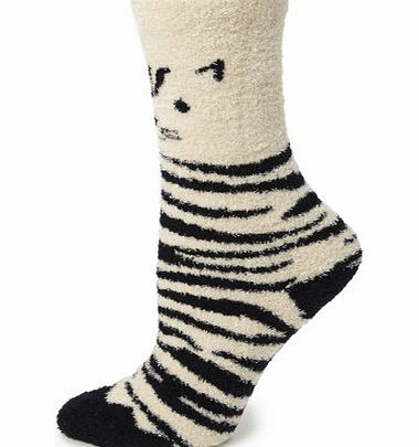 Bhs Womens Black and Beige Animal Print Snuggle