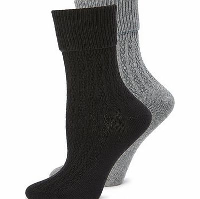 Bhs Womens Black and Grey 3 Pack of Chunky Ankle