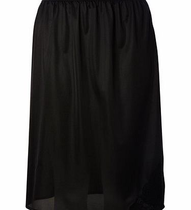 Womens Black Cling Resistant 24`` Slip Skirt,